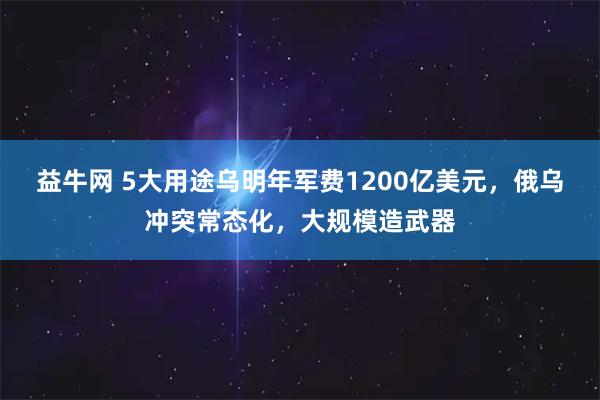 益牛网 5大用途乌明年军费1200亿美元，俄乌冲突常态化，大规模造武器