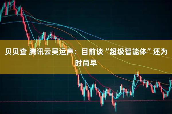 贝贝查 腾讯云吴运声：目前谈“超级智能体”还为时尚早