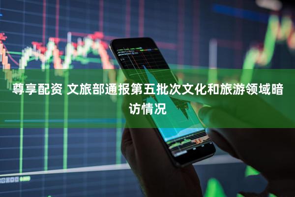 尊享配资 文旅部通报第五批次文化和旅游领域暗访情况