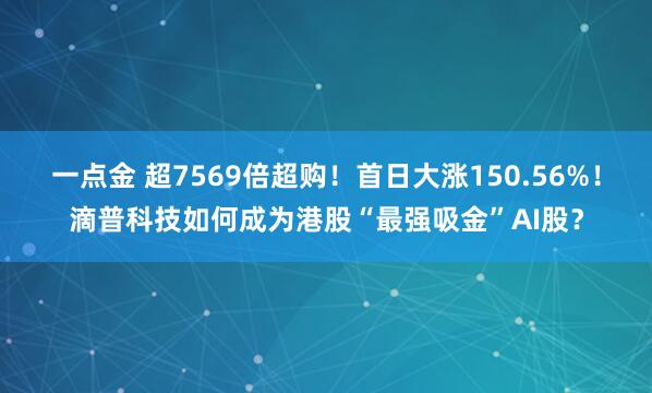 一点金 超7569倍超购！首日大涨150.56%！滴普科技如何成为港股“最强吸金”AI股？