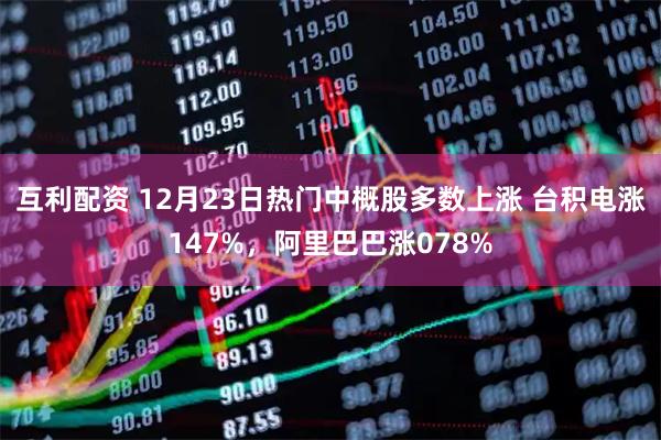 互利配资 12月23日热门中概股多数上涨 台积电涨147%，阿里巴巴涨078%